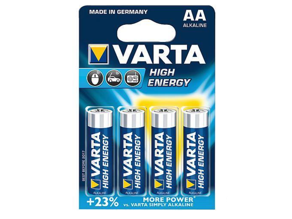 Varta Longlife Power AA Alkaline LR6 1,5V Blister Van 4 Stuks (371120 ...