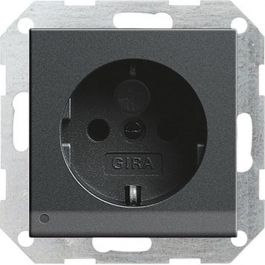 Boer Specialiseren teller Gira stopcontact randaarde LED-orientatielicht - systeem 55 antraciet  (117028) | Elektramat