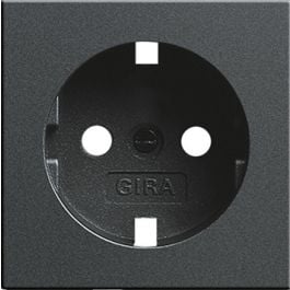Hulpeloosheid Kers Onbevredigend Gira losse centraalplaat (geleverd zonder stopcontact) - Systeem 55  antraciet (092028) | Elektramat