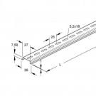 Dinrail geperforeerd 35x7.5 mm per 2 meter (HDR1)