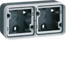 Hager W.1 opbouwbehuizing 2-voudig horizontaal IP55 (2x invoer) (6719323505)