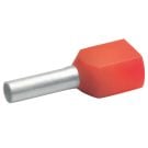 Klauke twin adereindhuls geïsoleerd 1mm2 hulslengte 10mm rood - per 100 stuks (87110)