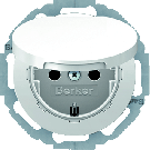 Hager stopcontact met randaarde en klapdeksel - R.1 polarwit (47442089)