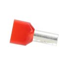 SOLAR twin adereindhuls geïsoleerd 2x10mm2 hulslengte 14mm rood - per 100 stuks (1505168)