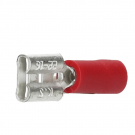 Intercable Q-serie DIN geïsoleerde vlaksteekhuls 0,5-1 mm² 6,3x0,8 messing - rood per 100 stuks (ICIQ168FH)