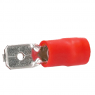 Intercable Q-serie DIN geïsoleerde vlaksteekhuls 0,5-1 mm² 4,8x0,8 messing - rood per 100 stuks (ICIQ148FS)