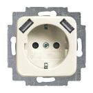 ABB Busch-Jaeger stopcontact met randaarde met 2x USB 2.4A (USB A + A) - Duro 2000 SI crème (20 EUCB2USB-212)