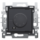 Niko elektronische thermostaat compleet (sokkel+knop+centraalplaat) - Intense Antraciet (122-88000)