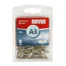 Novus popnagel A3 Ø3x8mm aluminium per 30 stuks (045-0021)