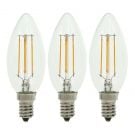 Kanlux LED lamp filament helder kaars E14 4W 470lm warm wit 2700K - per 3 stuks (142723)