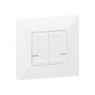 Legrand RF-bedieningswip voor verlichting 2x ON/OFF - Valena Next with Netatmo Wit Opaal (741812)