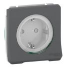 Schneider Electric inzetstuk voor opbouw stopcontact IP55 - Mureva antraciet (MUR36134)