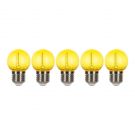 Bailey LED kogel E27 geel 0,6W 35lm IP44 ecopack 5pack (143039)