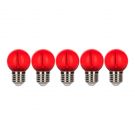 Bailey LED kogel E27 rood 0,6W 12lm IP44 ecopack 5stuks (143027)