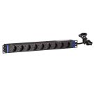 19 inch 9-voudige stekkerdoos - zwart (DS-9PDU)