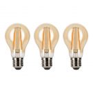 Bailey LED lamp filament peer E27 8W 710lm warm wit 2200K dimbaar - 3 stuks (145414)