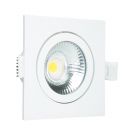 LED Republic waterdichte inbouwspot vierkant wit 5W 450lm 2000K-3000K DTW incl. driver IP65 zaagmaat Ø75mm - diameter 85mm