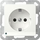 Gira stopcontact met randaarde en led-licht - systeem 55 zuiver wit (417003)