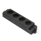 Bachmann contactblok Type910 4x stopcontact, GST in- & uitgang - zwart (79.55.003)