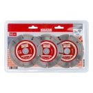 Kreator diamantschijf doorslijpschijf eco Ø125mm set van 3 stuks (KRT080101)