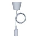 Bailey hanglamp E27 met 1,5 meter textielsnoer - grijs (141582)