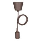 Bailey hanglamp E27 met 1,5 meter textielsnoer - bruin (141583)