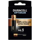 Duracell Optimum alkaline batterijen AA 1,5V - verpakking 5 stuks (D137769)