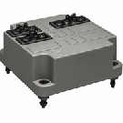 ABB Installatiedozen en -kasten deksel 3640 met GST18 connector 2x3 & 1x4 - grijs (3640G21-3/4 S)