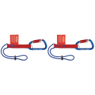 KNIPEX adapterlus met karabijnhaak voor bevestigingsoog en TetheredTool Clips draagcapaciteit tot 1.5kg - per 2 stuks (005006TBK)