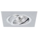 Yphix inbouwspot vierkant kantelbaar aluminium GU10 zaagmaat Ø80mm - diameter 93mm (50114301)