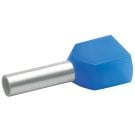 Klauke twin adereindhuls geïsoleerd 2.5mm2 hulslengte 10mm blauw - per 100 stuks (87310)