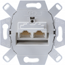 JUNG data aansluitdoos sokkel 2-voudig UTP Cat6A (UAE 8-8 UPOK6)