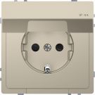 Schneider Electric D Life wandcontactdoos met klapdeksel en kinderbeveiliging voor IP44 - sahara (MTN2314-6033)