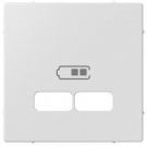 Schneider Electric systeem M centraalplaat voor USB - actief wit (MTN4367-0325)