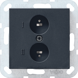 Bestrating prieel Vouwen Gira stopcontact stereo-luidspreker systeem 55 zwart mat (0402005) |  Elektramat