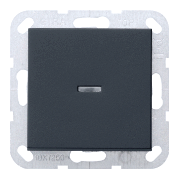 Gira tast-controleschakelaar 2-polig - systeem 55 zwart mat (0122005)