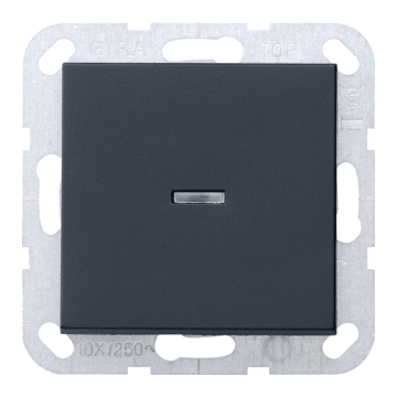 Gira tast-controleschakelaar uit-wissel - systeem 55 zwart mat (0136005)
