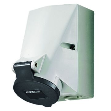 Mennekes CEE wandcontactdoos 7-polig 500V 7H 32A IP44 (1040)