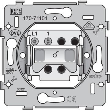 Niko 170-71101 SOKKEL SCHAKELAAR 1