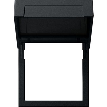 Gira Montageplaat met klapdeksel systeem 55 zwart mat (2658005)