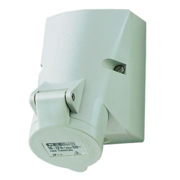 Mennekes CEE wandcontactdoos 5-polig >50V 1H 16A IP44 (2675)