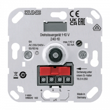 JUNG draaidimmer potentiometer 1-10V 6A (240-10) 