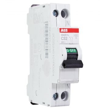 ABB installatieautomaat 1-polig+nul 32A C-kar (2CSS245101R0324)