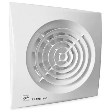 Soler & Palau badkamerventilator voor wand/buisaanbouw Ø100mm 92m3/h (5210401500)