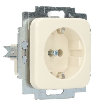 ABB Busch-Jaeger inbouw stopcontact met randaarde 1-voudig - SI crème (20 EUC-212-503)