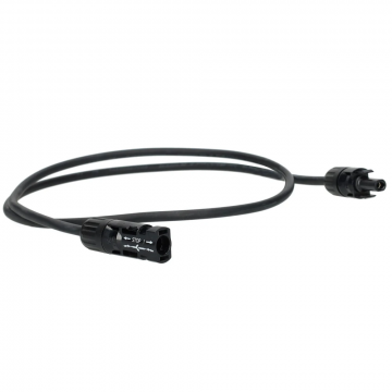 Solar kabel 6mm2 zwart 1 meter met MC4 connectoren