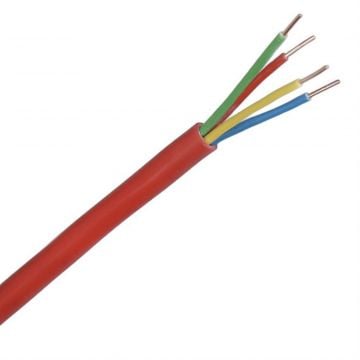 Dynamic brandmeldkabel Yr 4x0.8 mm Dca-s2,d0,a3 rood per rol 100 meter