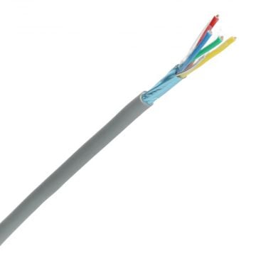 Dynamic signaalkabel afgeschermd Y(st)Y 2x2x0.8mm2 Dca-s2,d0,a3 grijs per rol 100 meter