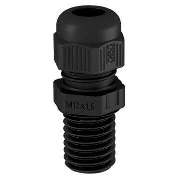 OBO Wartel lange tap met trekontlasting IP68 M25, PA, zwart (V-TEC VM L25 SW)