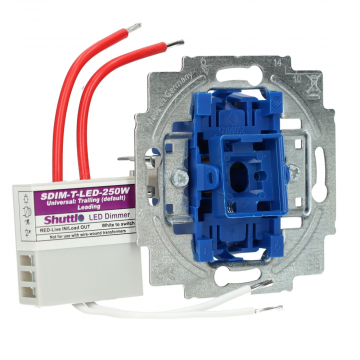 ABB Busch-Jaeger set  impulsdrukker (2020 US-500) + shuttle dimmer LED/halogeen 250W